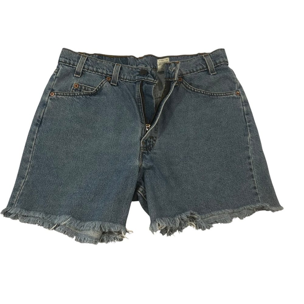 Levi’s vintage 550 relaxed fit men’s cut off shorts orange tab size 32 blue USA